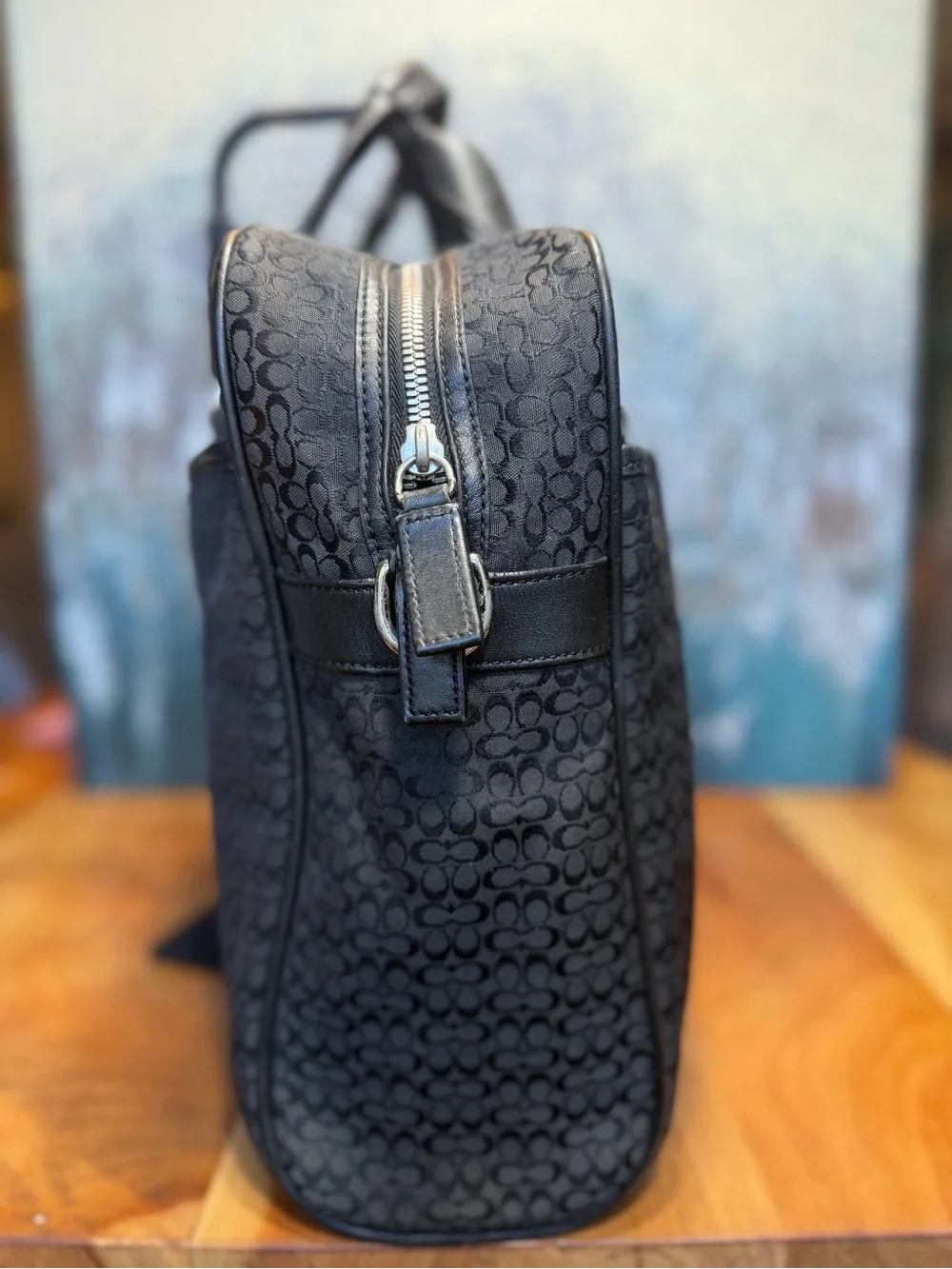 Coach Men’s Classic 2008 Micro C Hudson Briefcase Laptop Bag Black